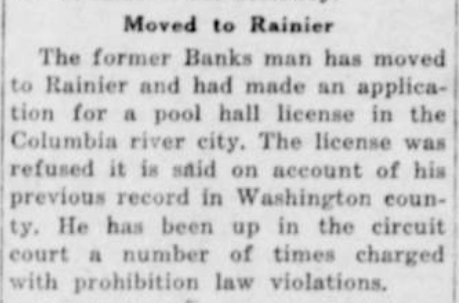 Column | 1925 in Banks: Banks man faces perjury charges over booze stash