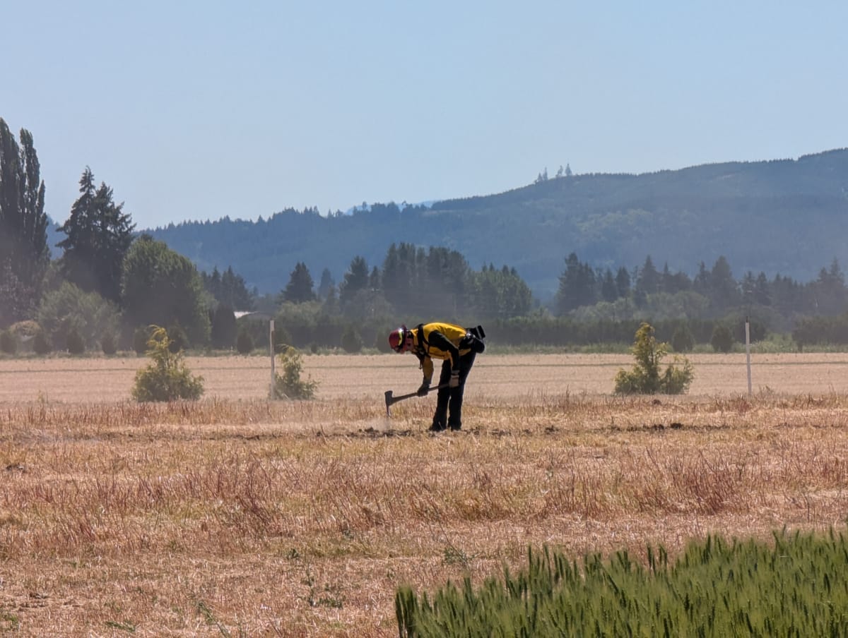 Two fields, one fence: Three fires keep area crews, police busy