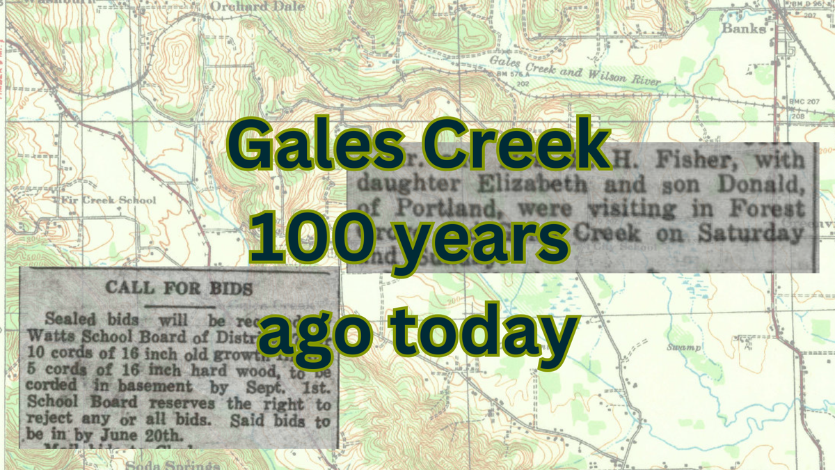 Gales Creek in 1925: Watts school year comes to a close