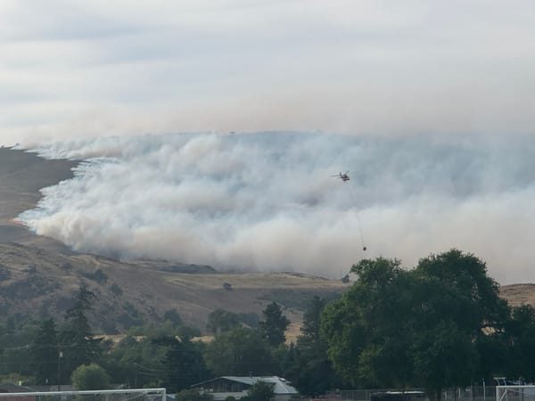 Banks, Gaston firefighters among local crews at Rowena Fire