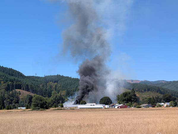 Gales Creek brush fire draws fire, hazmat response to Cox Road