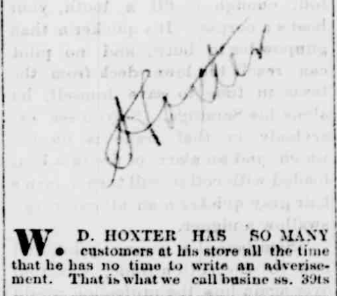 1875 in Forest Grove: businessman places boasting advert, then his horse kills himself